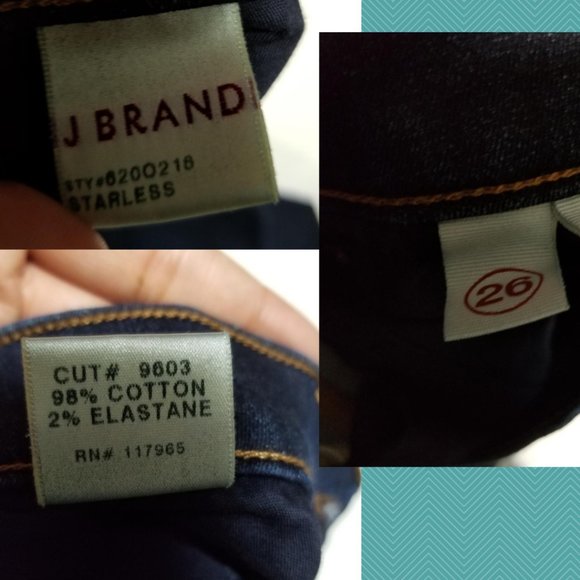 J Brand Dark Wash Starless Mid Rise Skinny Jeans - Picture 5 of 6